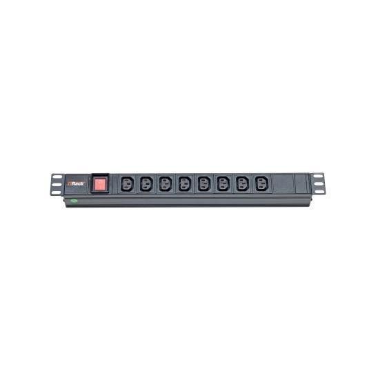 ITRack PDU 1U 8 PRESE C13 CON INTERRUTTORE LUMINOSO