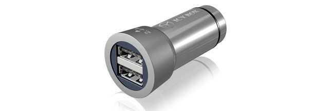Icy Box IB-CH201 Car Charger con 2 porte USB 2.4A