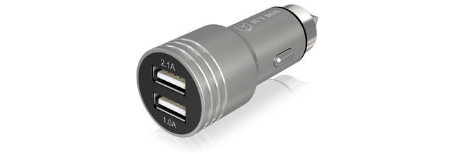 Icy Box IB-CH202 Car Charger con 2 porte USB