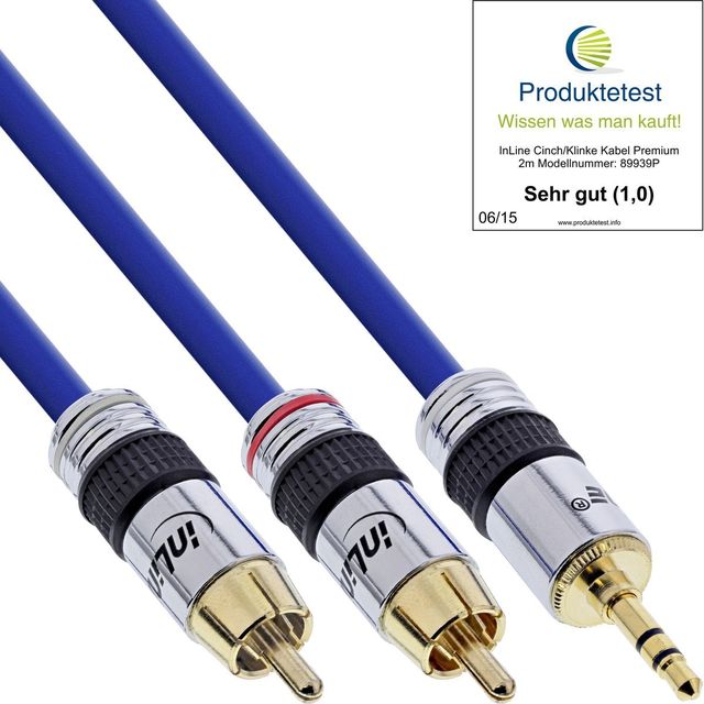 InLine Adattatore RCA/Jack, 2x RCA, 1x Jack 3,5mm - 10m