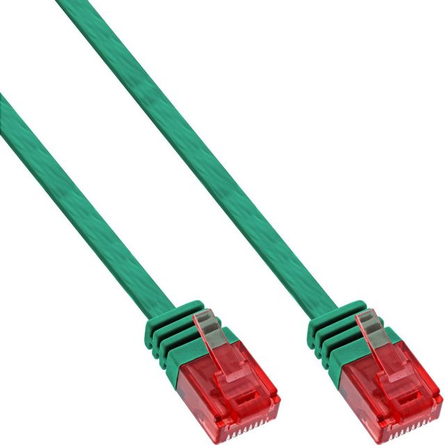 InLine Cavo Patch Piatto 3m U/UTP, Cat.6 - Verde