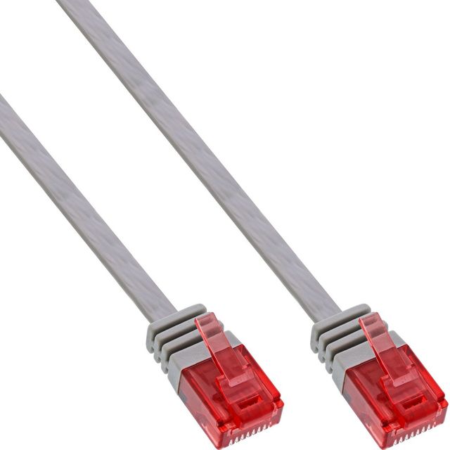 InLine Cavo Patch Piatto 50cm U/UTP, Cat.6 - Grigio