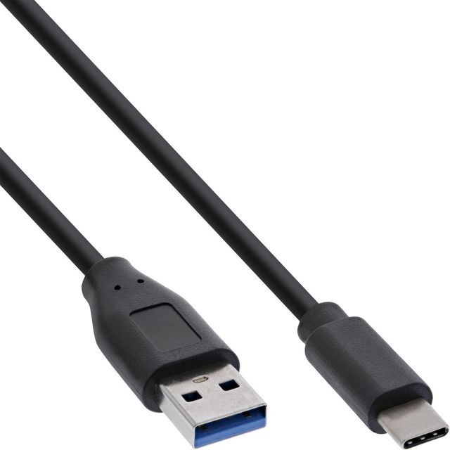 InLine Cavo USB 3.1, Type C maschio a Type A maschio, Nero - 2m