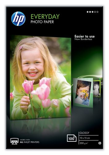 Hp - Confezione da 100 fogli carta originale fotografica HP Everyday - lucida - 10 x 15 cm - CR757A