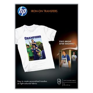 Hp - Confezione da 12 Fogli originale trasferibili a caldo A4/210 x 297 mm Hp -…