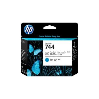 Hp - Testina originale - 744 - Nero fotografico / Ciano - F9J86A - 4ml/cad