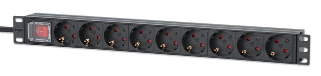 Intellinet 715133 unita di distribuzione dell'energia (PDU) 9 presa(e) AC 1U Ne…