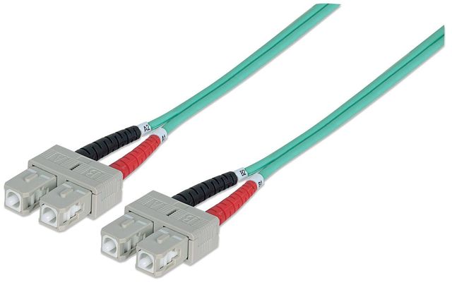 Intellinet 751100 cavo a fibre ottiche 3 m SC OM3 Colore acqua