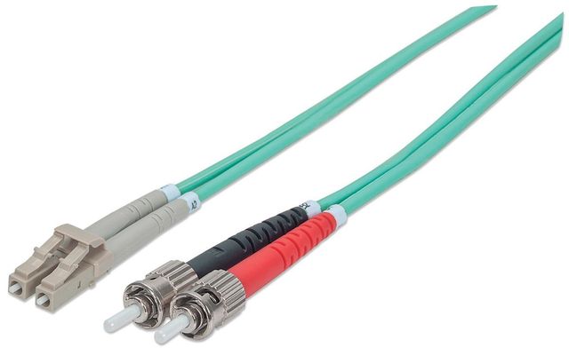 Intellinet 751117 cavo a fibre ottiche 1 m ST LC OM3 Colore acqua
