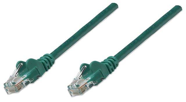 Intellinet Cat5e, 5m cavo di rete Verde U/UTP (UTP)