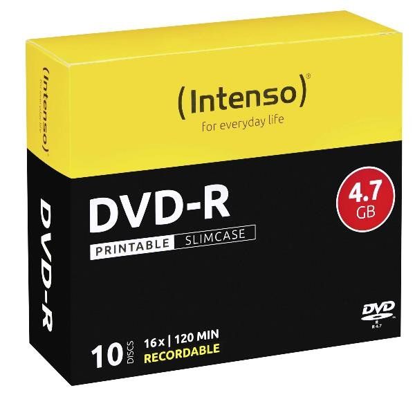 Intenso - 10 x DVD+R - 4.7 GB 16x - Astuccio CD Slim