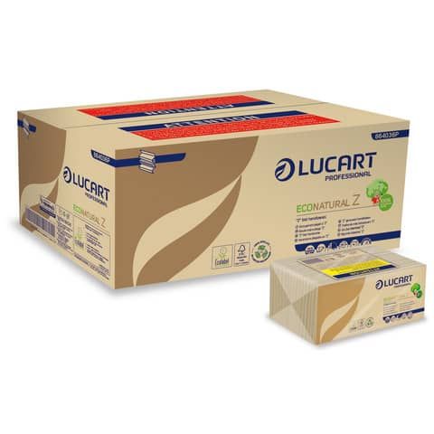 Asciugamani piegati a ''Z'' Lucart EcoNatural Z 21,5x23,5 cm avana conf. da 220…