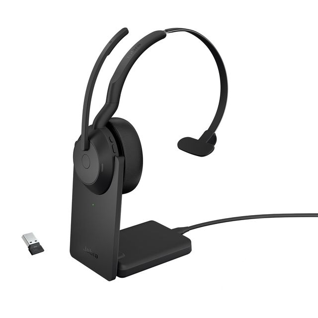 Jabra Evolve2 55 UC Mono - Cuffie con microfono - on-ear - Bluetooth - senza fi…