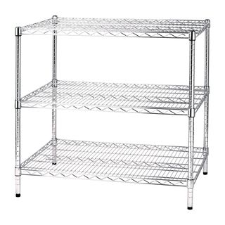 Kit scaffale Archimede - 3 ripiani - 60 x 90 x 90 cm - acciaio cromato - Serena…
