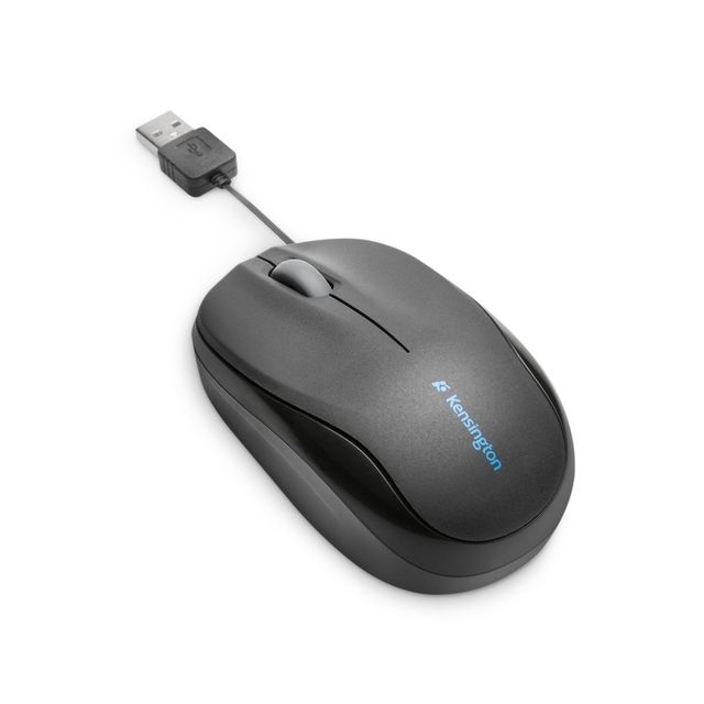 Kensington Pro Fit Retractable Mobile - Mouse - ottica - 3 pulsanti - cablato -…