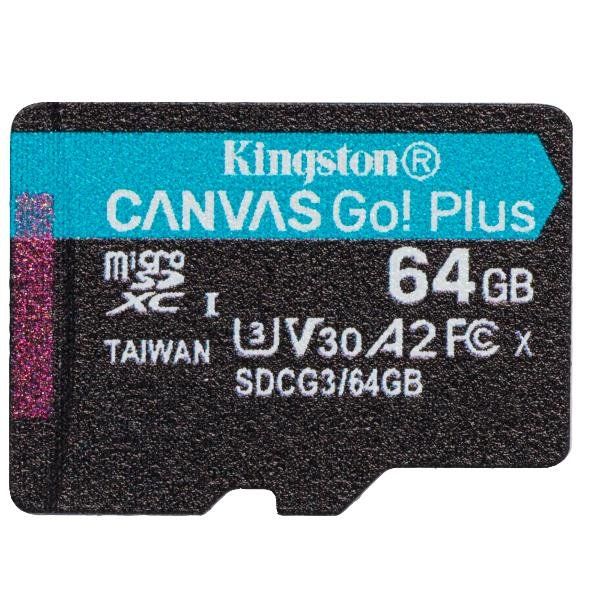 Kingston Canvas Go! Plus - Scheda di memoria flash - 64 GB - A2 / Video Class V…