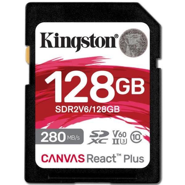 Kingston Canvas React Plus - Scheda di memoria flash - 128 GB - Video Class V60…