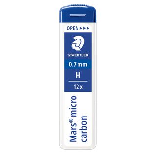 Astuccio 12 Mine Mars Micro - mina 0,7mm - gradazione H - Staedtler - conf. 12 …