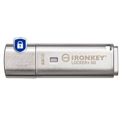 Kingston DataTraveler Locker+ - Chiavetta USB - crittografato - 64 GB - USB 3.2…