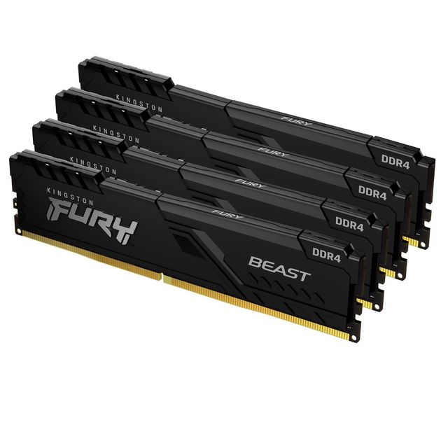Kingston FURY Beast - DDR4 - kit - 128 GB: 4 x 32 GB - DIMM 288-PIN - 3600 MHz …