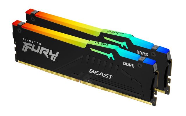 Kingston FURY Beast RGB - DDR5 - kit - 64 GB: 2 x 32 GB - DIMM 288-PIN - 6400 M…