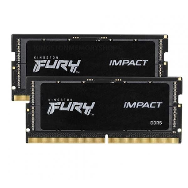 Kingston FURY Impact - DDR5 - kit - 32 GB: 2 x 16 GB - SO DIMM 262-pin - 6000 M…