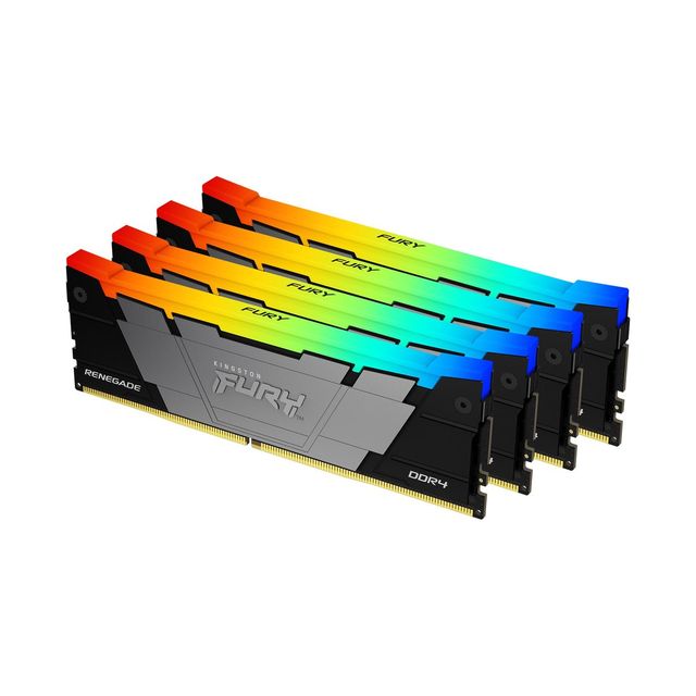 Kingston FURY Renegade RGB - DDR4 - kit - 128 GB: 4 x 32 GB - DIMM 288-PIN - 32…