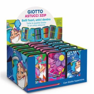 Astuccio 3 zip Young Street collection - 19,5 x 7,5 x 12,9 cm - PL - fantasie a…