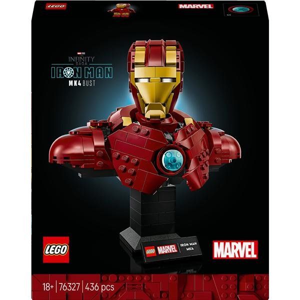 LEGO MARVEL BUSTO DI IRON MAN MK4 SET DI COSTRUZIONI CON MINIFIGURA DI TONY STA…
