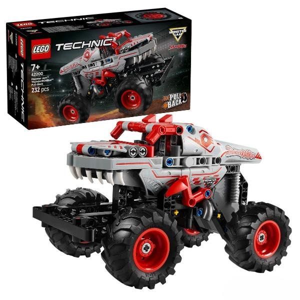 LEGO TECHNIC PULL BACK THUNDERROARUS MONSTER TRUCK DA COSTRUIRE VEICOLO DINOSAU…