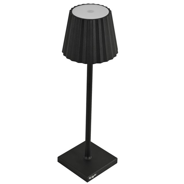 Lampada da tavolo - a led - 10 x 10 x 38 cm - alluminio/pmma - nero - King Coll…