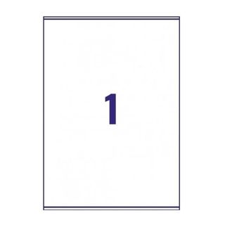 Avery - Bianco - 199.6 x 289.1 mm 15 etichette (15 foglio(i) x 1) etichette di …