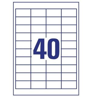 Avery - Bianco - 48.5 x 25.4 mm 4000 etichette (100 foglio(i) x 40) etichette m…