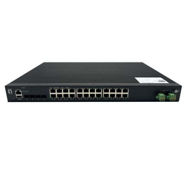 LEVEL ONE 28-PORT L2 PLUS MANAGED POE INDUST.