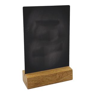 Lavagna da tavolo scrivibile - con base in legno massello - A6 - 10,5 x 15 x 4 …