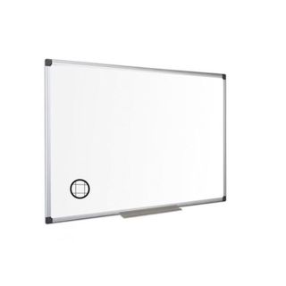Lavagna magnetica Maya a quadretti - 60 x 90 cm - bianco - Bi-Office