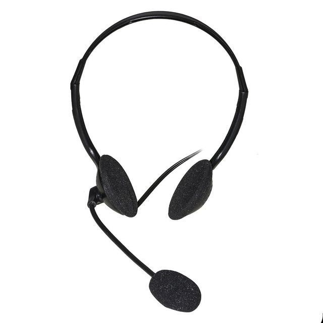 LINK CUFFIA CON MICROFONO ORIENTABILE, CONNETTORE 1 X 3,5 MM E CONTROLLO VOLUME