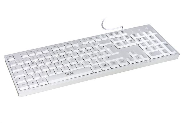LINK LKTAST09 TASTIERA 105 TASTI USB LAYOUT ITALIANO BIANCA