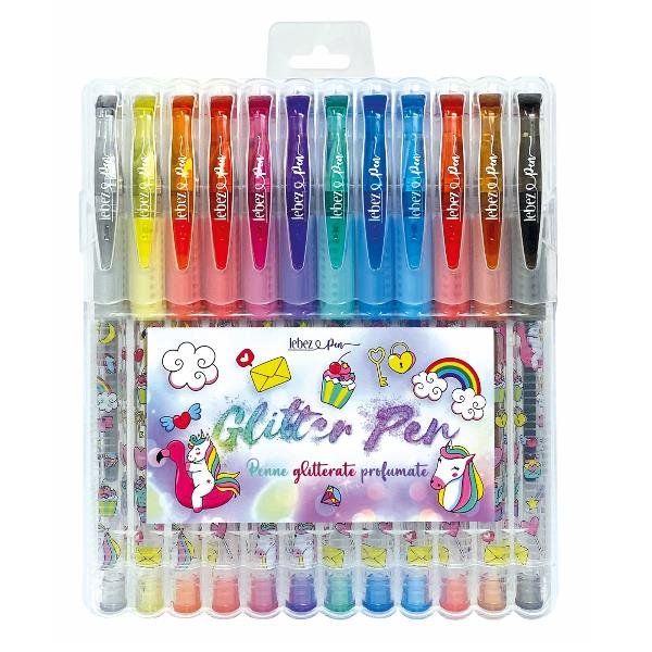 Lebez Fantasy - Penna a sfera - colori assortiti - inchiostro gel (pacchetto di…