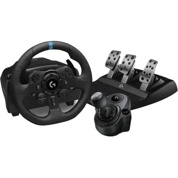 LOGITECH TRUEFORCE G923 SE RACING WHELL VOLANTE DA CORSA IN PELLE PEDALIERA LEV…