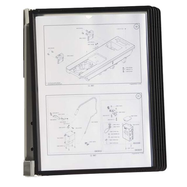 Leggio da parete DURABLE VARIO® MAGNET WALL 5 pannelli A4 nero - 591401