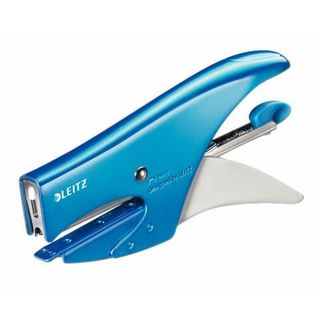 Leitz - Graffatrice - 15 fogli - No.8, 6/4 - metallo - blu metallizzato