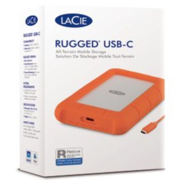 LaCie Rugged USB-C - HDD - 1 TB - esterno (portatile) - USB 3.1 Gen 1 (USB-C co…