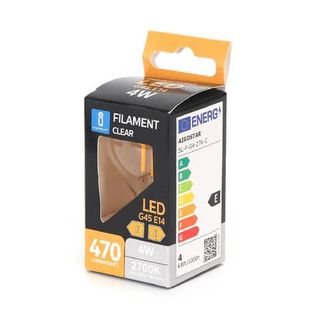 Lampadina a filamento LED luce calda 4W G45 - E14 - 470 lumen Aigostar ø45xH.78…