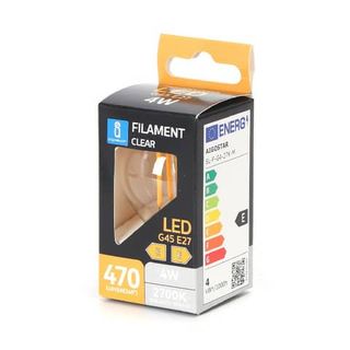 Lampadina a filamento LED luce calda 4W G45 - E27 - 470 lumen Aigostar ø45xH.73…