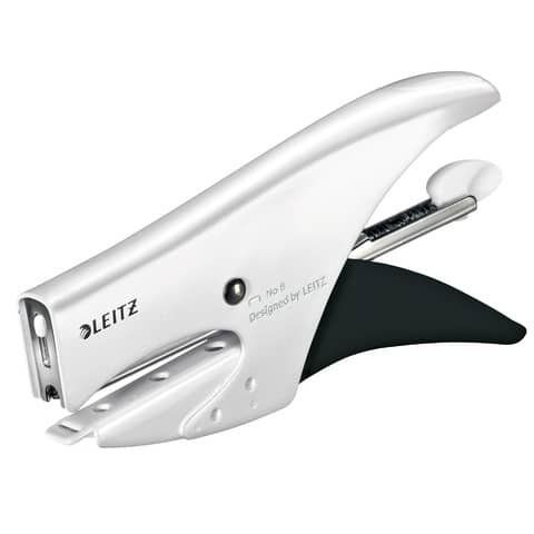 Leitz WOW 5547 - Graffatrice - 15 fogli / 1.5 mm - No.8, 6/4 - metallo - bianco