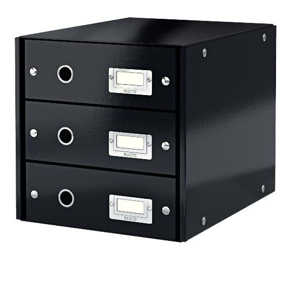 Leitz Click & Store - Cassettiera - 3 cassetti - per A4 - nero