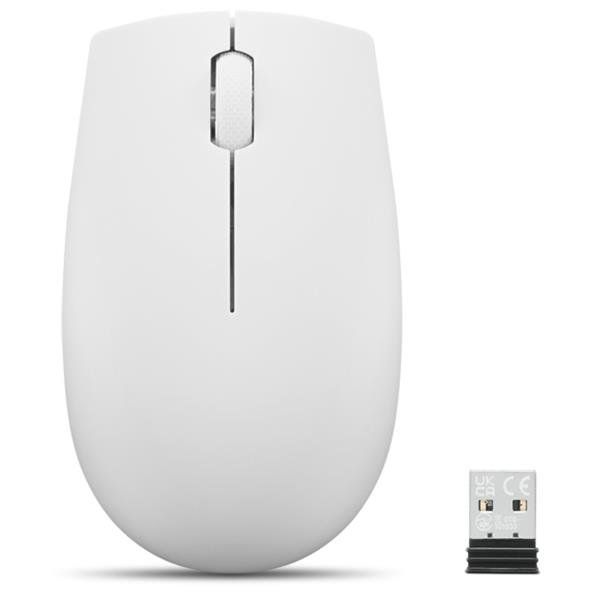 Lenovo Mouse wireless 300 compatto (Grigio Cloud), Ambidestro, Ottico, RF Wirel…