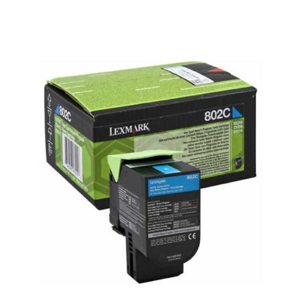 Lexmark 802CE - Ciano - originale - cartuccia toner LCCP, LRP, Lexmark Corporat…