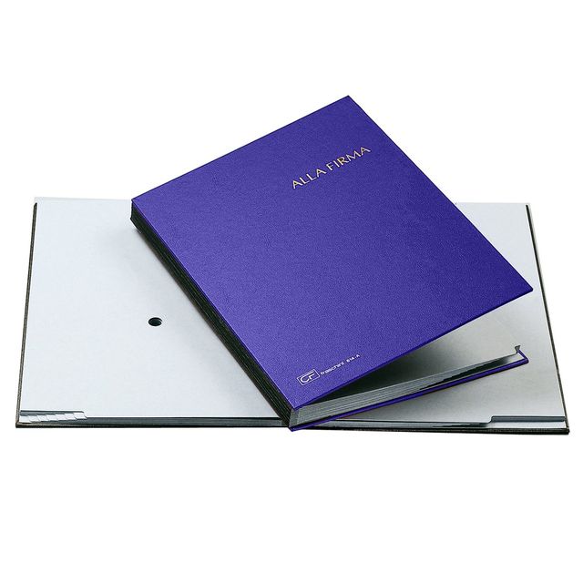 Libro firma - 14 intercalari - 24x34 cm - blu - Fraschini